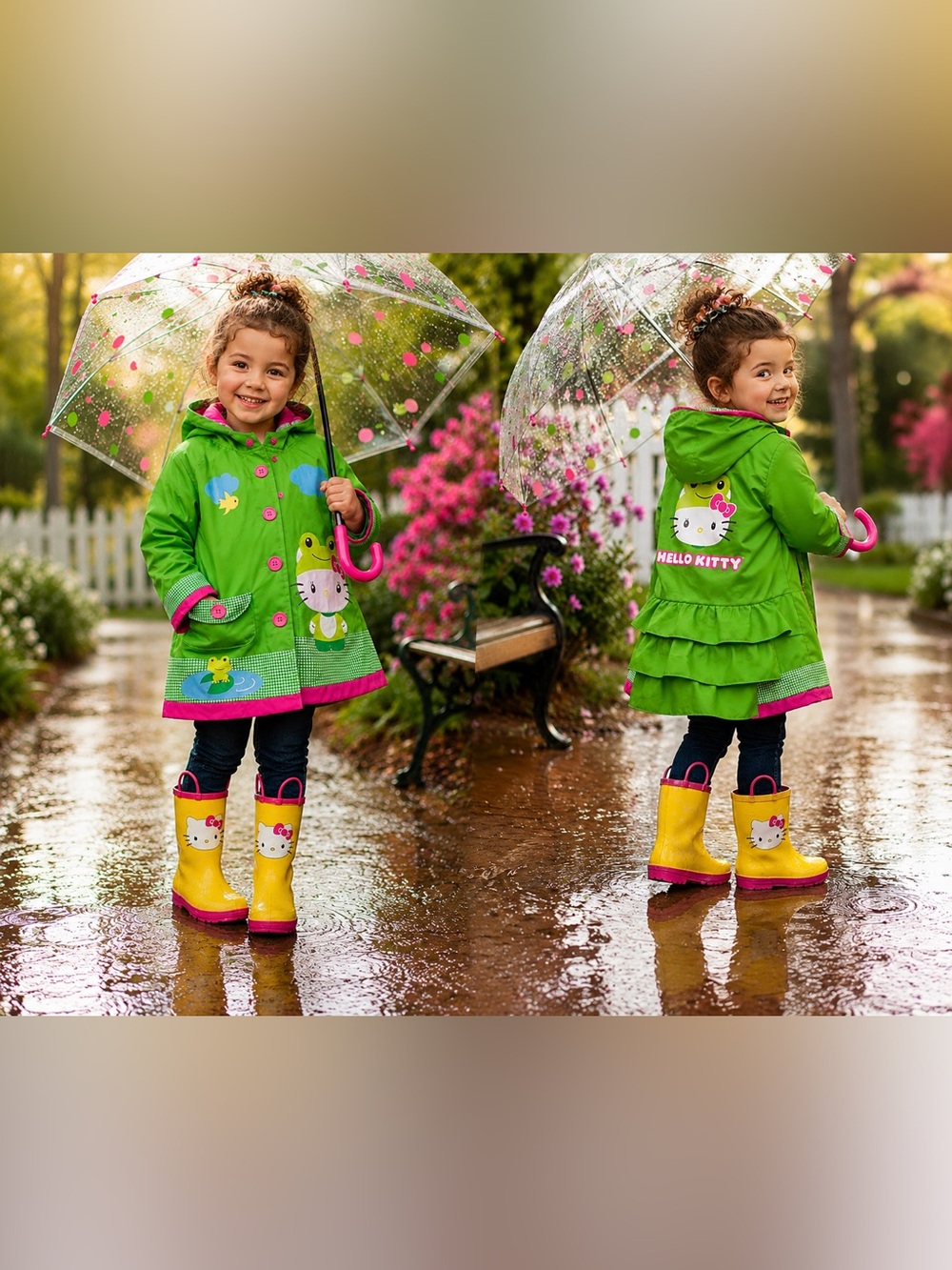 Hello Kitty RARE Western Chief Sanrio Raincoat Waterproof Hooded Kawaii Jacket 6